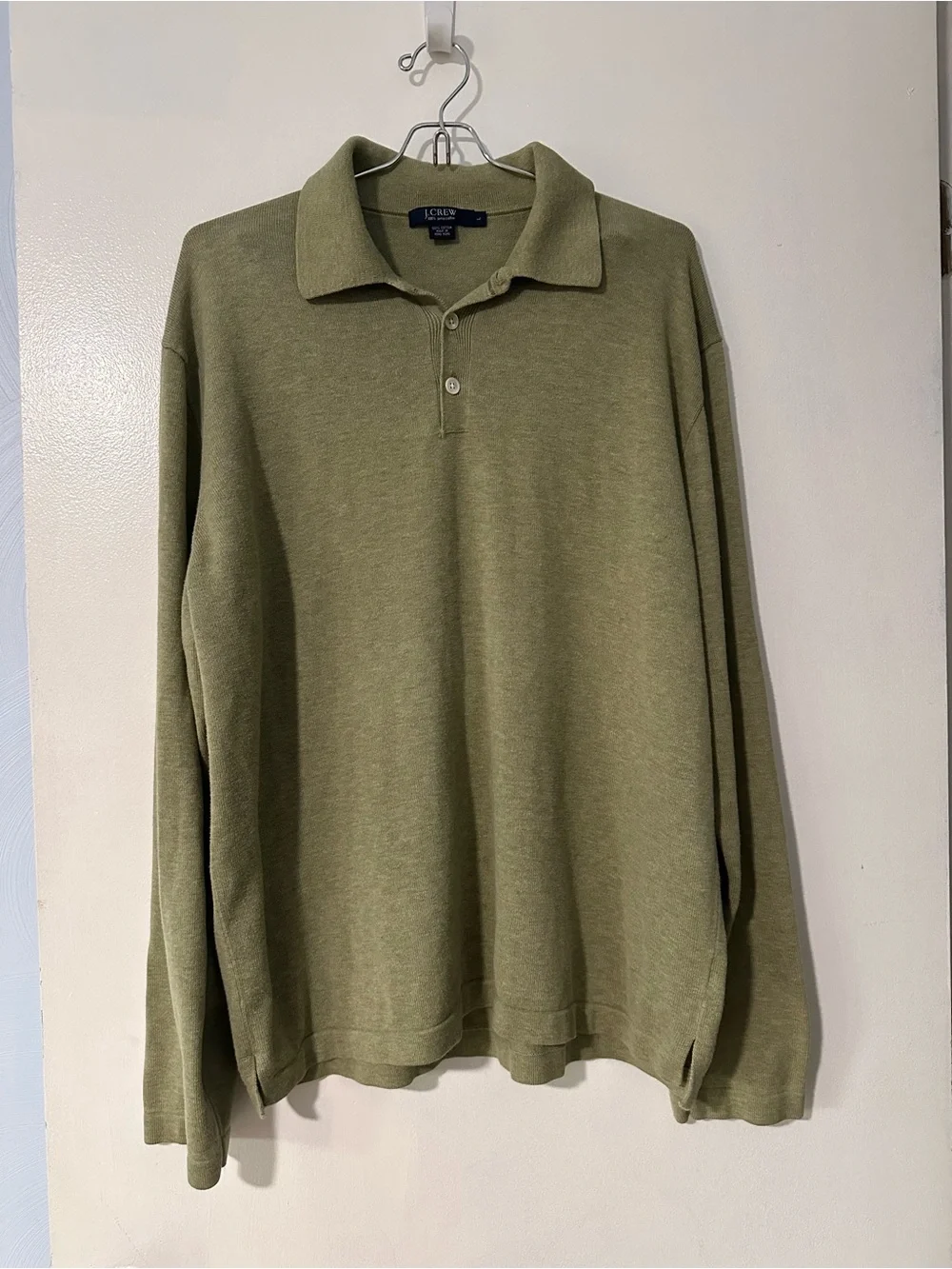 J. Crew Men’s Cotton Polo L/S Sweater